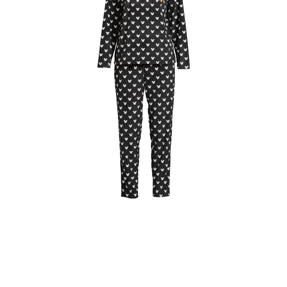 NEW DISNEY MICKEY MOUSE 3 PIECE PAJAMAS SET MICKEY HEADS LADIES SIZE XL 16 18 - Picture 5 of 7